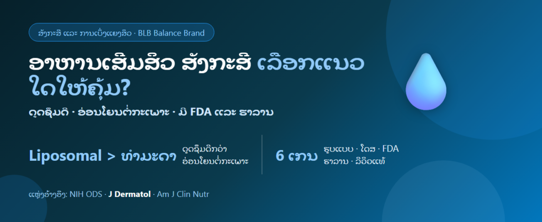 ອາຫານເສີມສິວ ສັງກະສີ ຍີ່ຫໍ້ໃດດີ? 6 ເກນເລືອກື້ໃຫ້ຄຸ້ມ ດູດຊຶມດີ ບໍ່ແສບທໍ້ອງ