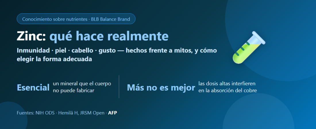 Qué es el zinc y para qué sirve: la verdad sobre el resfriado, el acné y la testosterona, y cómo elegir la forma adecuada