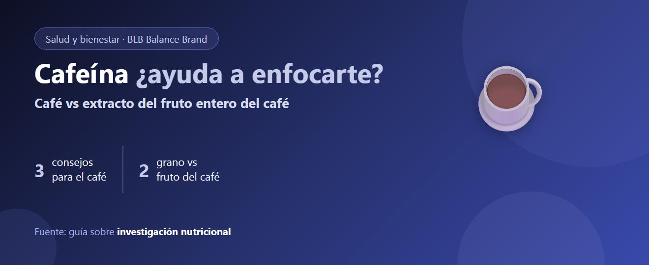 Cafeína y cerebro: ¿de verdad ayuda a concentrarse? ¿En qué se diferencia el “extracto del fruto entero del café” del café?