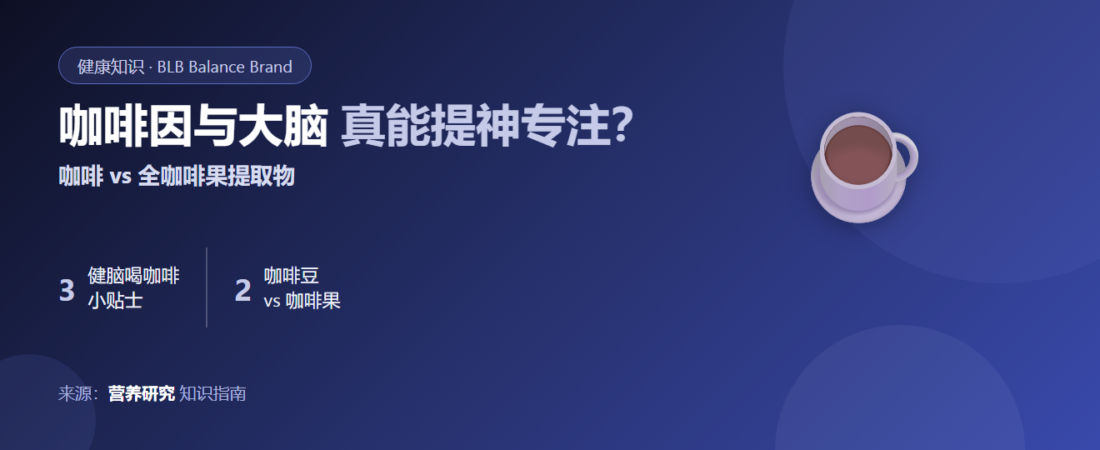 咖啡因与大脑：真的能帮助专注吗？“全咖啡果提取物”和咖啡有什么不同