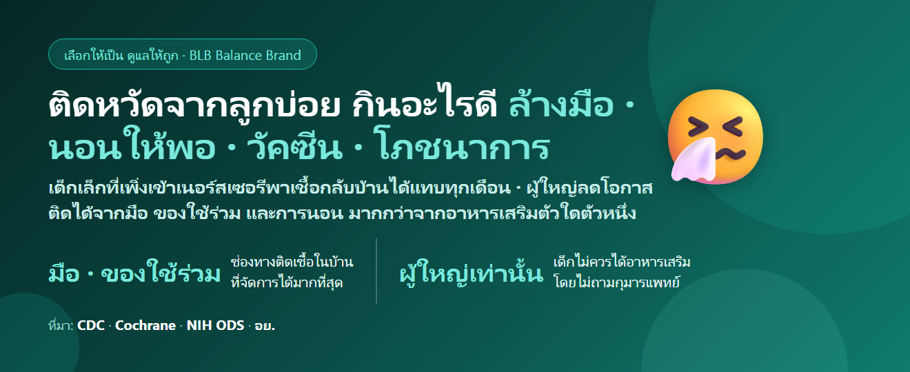 พ่อแม่ติดหวัดจากลูกบ่อย ลูกเข้าเนอร์สเซอรีแล้วป่วยทั้งบ้าน กินอะไรดี? ดูแลภูมิของผู้ใหญ่ในบ้าน