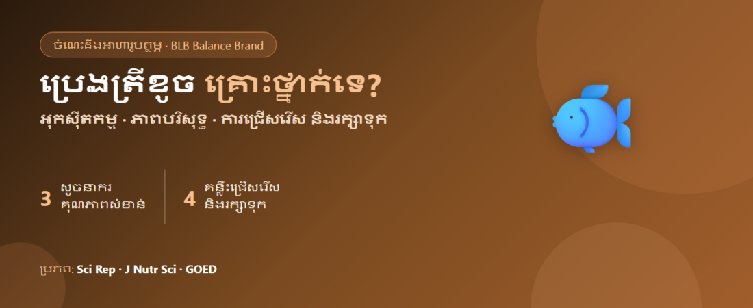 ប្រេងត្រីខូចមានគ្រោះថ្នាក់ទេ? កម្រិតអុកស៊ីតកម្ម ភាពបរិសុទ្ធ និងរបៀបជ្រើសរើសឱ្យមានសុវត្ថិភាព