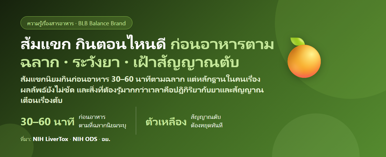 ส้มแขก (Garcinia / HCA) กินตอนไหนดี? ก่อนอาหารจริงไหม กินคู่ยาเบาหวาน–ยาจิตเวชได้หรือเปล่า และเรื่องตับที่ต้องรู้