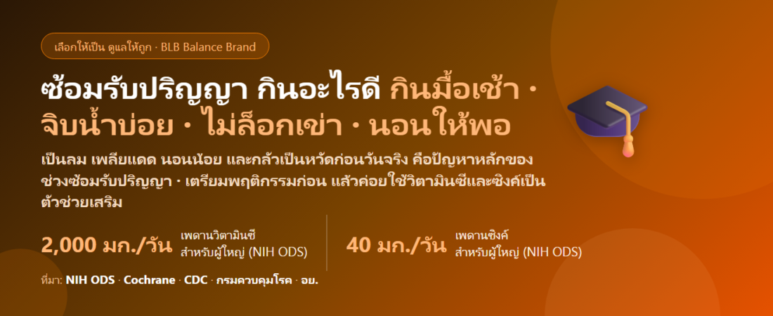 ซ้อมรับปริญญา ยืนตากแดดหลายวัน ตื่นตีสี่ กลัวป่วยก่อนวันจริง กินอะไรดี? เตรียมร่างกายบัณฑิตและครอบครัว