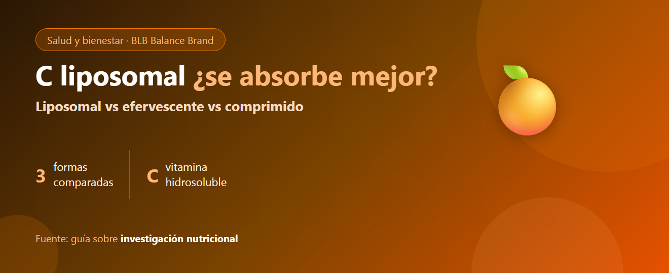 Vitamina C liposomal (Liposomal Vitamin C): ¿de verdad se absorbe mejor? Comparada con la convencional