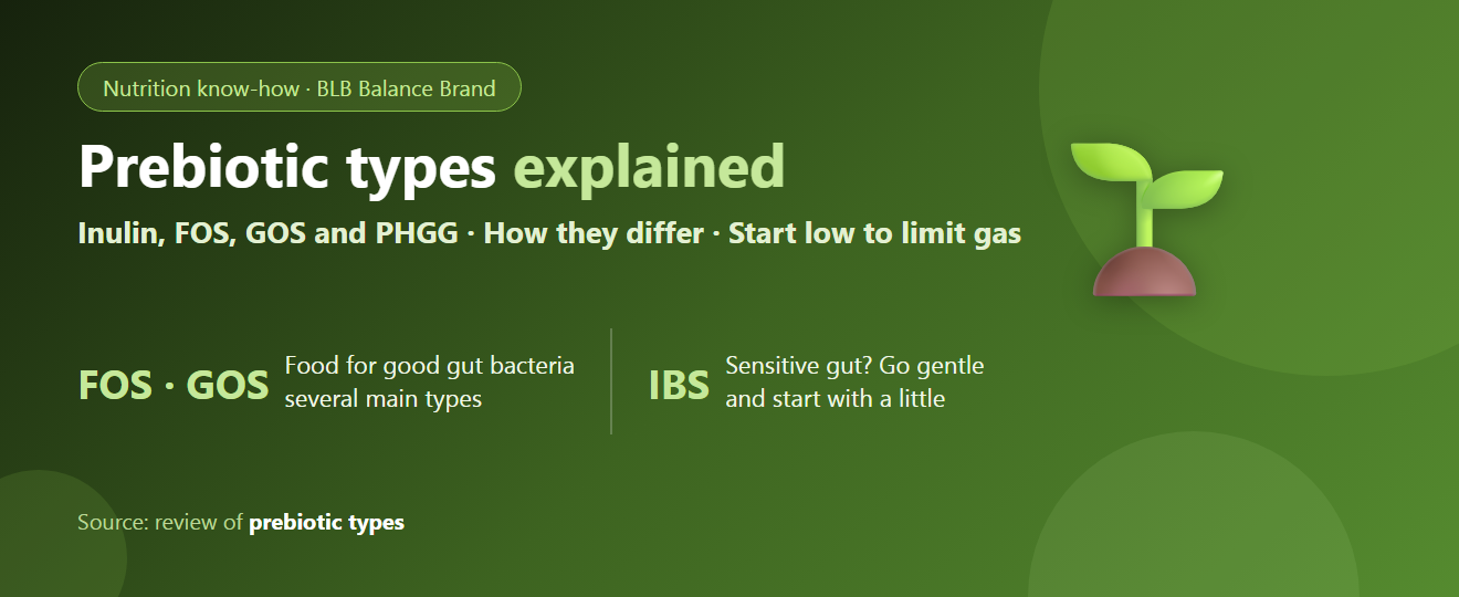 How Many Types of Prebiotics Are There? Inulin, FOS, GOS and More — How They Differ