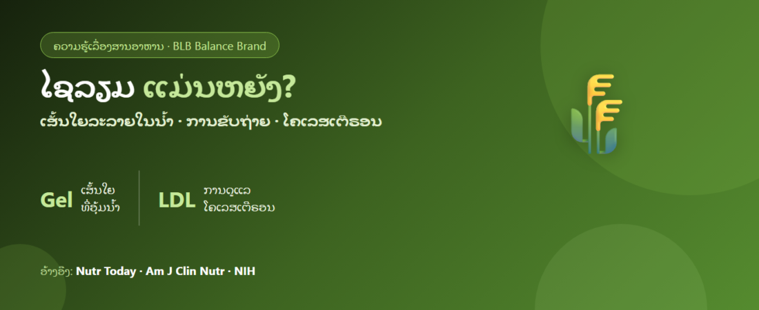 ເປືອກເມັດໄຊລຽມ (Psyllium) ແມ່ນຫຍັງ? ເສັ້ນໃຍລະລາຍໃນນ້ຳ ກັບການຂັບຖ່າຍ ແລະ ໂຄເລສເຕີຣອນ