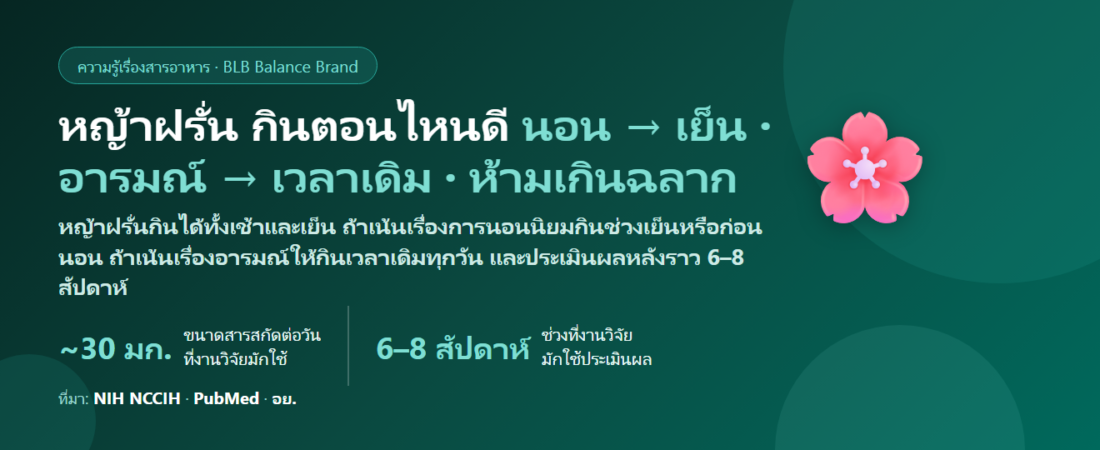 หญ้าฝรั่น (Saffron) กินตอนไหนดี? เช้าหรือก่อนนอน กินขนาดเท่าไรที่งานวิจัยใช้ ต้องกินกี่สัปดาห์ถึงประเมินอารมณ์–การนอน และห้ามกินคู่ยาอะไร